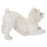 置物 woobia ウービア 犬 ウェスティ ウエストハイランドホワイトテリア 小 幅26cm 伏せ 白い犬 リアル 本物そっくり イギリス生まれ 職人手彩色 縁起物 戌年 玄関 インテリア 新築祝い 引っ越し祝い 開店祝い 出産祝い 誕生日 お祝い ギフト プレゼント 犬好き