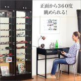 収納家具 ラック コレクション -Luke-ルーク 専用ミラー2枚セット ハイタイプ用/深型・浅型共通 CLR-485M--TU ホワイト 幅44×高80×厚0.3cm ホームテイスト コレクションケース ディスプレイケース ガラスケース ショーケース