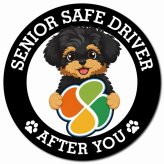カーサイン 高齢者マーク SENIOR SAFE DRIVER ヨープー マグネット 強力 直径13cm 肉球 日本製 車 ステッカー