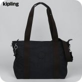 キプリング トートバッグ レディース ブランド Kipling アッセーニ S ロゴ ワンポイント 無地 2WAY KI4400-P39 Black Noir 黒