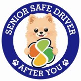 カーサイン 高齢者マーク SENIOR SAFE DRIVER ポメチワ ステッカー シール 直径13cm 肉球 日本製 車