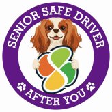 カーサイン 高齢者マーク SENIOR SAFE DRIVER キャバリアキングチャールズスパニエル ステッカー シール 直径13cm 肉球 日本製 車