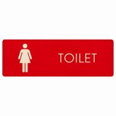 トイレ プレート 木製 女 B2 長方形 27x9cmドア サインプレート ピクトサイン トイレマーク表示 案内 注意 施設 御手洗 TOILET おしゃれ シンプル 安全対策