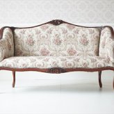 ソファ 座椅子 姫系 家具 二人用 かわいい ロココ 猫脚 アンティーク風 エステサロン シェル 型 ゴージャス アンティーク調 ゴシック ー 2人掛け シャビーシック エレガント フレンチ ヨーロピアン 猫足 貝殻 マーメイド