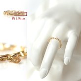 チェーンリング 18金 リング 指輪 k18 リング 18金ゴールドリング 18金イエローゴールド シンプル リング 中空 スカル100 チェーン デザイン リング K18YG ファッションリング 5号サイズ～14号サイズ 地金 リング