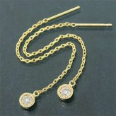 ピアス レディース K18 18金 イエローゴールド ダイヤモンド 0.2ct タルトシリーズ チェーンピアス 天然石 揺れる ジュエリー アクセサリー ギフト プレゼント