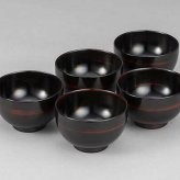 木製汁椀　曙　５客揃 インテリア 漆器 盆 カタログギフト 景品 粗品