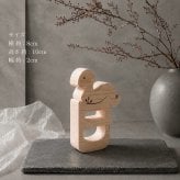 国産ヒノキ 干支の組み木｜巳（ヘビ）の木製飾り｜無塗装｜お正月のインテリア・贈り物