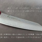 堺孝行「なないろVG10」赤べっこう色 ダマスカス洋包丁 剣型三徳160mm【在庫アリ】【即納可】