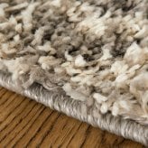 ラグ カーペット 玄関マット50×80cm シェイス グレー 優しいカラー 遊び毛防止 お手入れ簡単 ポリプロピレン パイル長 ノット数 エジプト 丸巻き 梱包サイズ