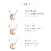 ダイヤモンド ネックレス 0.04ct 三日月 月 K10 K18 10K 18K 10金 18金 プラチナ 女性 レディース 誕生日 記念日 プレゼント ギフト 誕生日プレゼント 10代 20代 30代 40代 妻 彼女 ムーン ゴールド ホワイトゴールド ピンクゴールド イエローゴールド ダイヤ 揺れる アクセサリー アレルギー対応 金属アレルギー