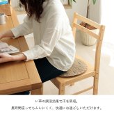 チェア 椅子 クッション パッド い草 チェック柄 調湿 空気清浄 お手入れ簡単 約35丸cm