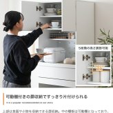 食器棚 ゴミ箱収納付き レンジ台 ゴミ箱上ラック レンジボード キッチン収納 スライドトレー 2段 2口コンセント 可動棚 引き出し 収納 スパイスラック 家電 スリム コンパクト 省スペース 幅58 リビング ダイニング 台所：