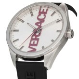 ヴェルサーチェ 腕時計 メンズ ホワイト シルバー ブラック 42mm VERSACE V-VERTICAL シリコンベルト スイス製 メンズ腕時計 軽量 ブランド おしゃれ プレゼント ギフト 卒業 入学 お祝い