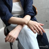 ステンレス 幅3mm 平打ちバングル シンプル 4カラー ブレスレット レディース メンズ 細身 オープン カフ ミニマル ユニセックス アクセサリー 重ね付け カジュアル きれいめ モード おしゃれ デイリー 金属アレルギー対応