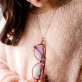 【ポスト投函で配達！】ハワイアンジュエリー 馬蹄 ホースシュー ステンレス ネックレス サングラスホルダー メガネホルダー レディース スクロール ペンダント トップ  2way 金属アレルギー シルバー ローズゴールド イエローゴールド henoheno