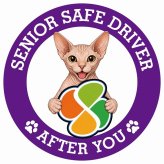 カーサイン 高齢者マーク SENIOR SAFE DRIVER スフィンクス ステッカー シール 直径13cm 肉球 日本製 車