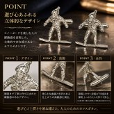 鎌倉カフス工房 スノーボーダー カフスボタン ec143 カフリンクス メンズ スノーボード スノボ ウィンタースポーツ スポーツモチーフ ユニーク おしゃれ 誕生日 プレゼント ギフト