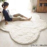 韓国風ラグ 雲形 ラグ 雲型 シャギーラグ 洗える もこもこ ふわふわ 抗菌 防臭 滑り止め 床暖房 ホットカーペット対応