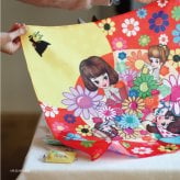 Oishii＆Kawaii企画第９弾ルネガール風呂敷ギフト【塩バター】内藤ルネ かわいい おしゃれ 風呂敷 個包装 御礼 お返し プレゼント ギフト 贈り物 御中元 お中元 洋菓子 和菓子 ハタダ 畑田 畑田本舗 四国 愛媛 焼き菓子セット