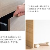 ゴミ箱 ダストボックス キャスター付き 45L 北欧 シンプル モダン 大容量 フタ付き プッシュ扉式 ごみ箱 DB-F1100 Helios ヘリオス スリム 奥浅 薄型 縦型 木製 木目調 人気 おすすめ おしゃれ ランキング キッチン 収納 棚
