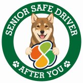 カーサイン 高齢者マーク SENIOR SAFE DRIVER 四国犬 ステッカー シール 直径13cm 肉球 日本製 車