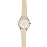 レディース 腕時計 ST257Z WP ジュビア 防水 10気圧 定形外 送料無料 ウォッチ カジュアルウォッチ ジュビア 防水 革ベルト 白 文字盤 見やすいグレー