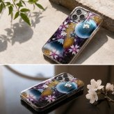 【全機種対応】職人の手作り！和柄スマホケース「露」名入れ 送料無料 和柄 和風 桜 職人 伝統工芸 ハンドメイド ハードケース 手帳型 iPhone 17 Xperia AQUOS Android 各機種対応