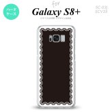 【SC03J】【スマホケース/スマホカバー】【ギャラクシーS8+】SC03J スマホケース Galaxy S8+ SC-03J カバー ギャラクシーS8+ レース柄（A） 白×黒 nk-sc03j-363【メール便送料無料】