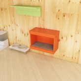 キャットハウス 壁掛け 幅53cm 猫家具 日本製 完成品 arneco Board House aino 猫用爪とぎ 爪研ぎ キャットステップ 猫用家具 多頭飼い 運動不足対策 木製 ペット家具 猫用品 省スペース リビング インテリア おしゃれ 北欧