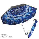 ラッセン 折りたたみ傘 日傘 雨傘 晴雨兼用 遮光 CL-03501 傘 UVカット 雨傘 紫外線対策 イルカ 海 アート 折り畳み クリスチャン・リース・ラッセン