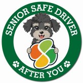 カーサイン 高齢者マーク SENIOR SAFE DRIVER シュナプー マグネット 強力 直径13cm 肉球 日本製 車 ステッカー