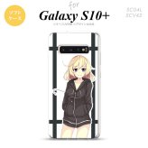 SC-04L SCV42 Galaxy S10+ スマホケース ソフトケース 女の子 B 黒 メンズ レディース nk-s10p-tp1328