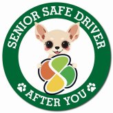 カーサイン 高齢者マーク SENIOR SAFE DRIVER チワックス マグネット 強力 直径13cm 肉球 日本製 車 ステッカー