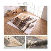 こたつ布団 カバー 正方形 洗える ギャッベ柄 約 195×195cm ギャッベ柄の 洗えるこたつ布団カバー ポリエステル こたつ掛布団 こたつふとん コタツ掛け布団 コタツ掛布団 こたつ用品 冬用 冬物 寝具 寝室用品 インテリア フランネル 肌触り