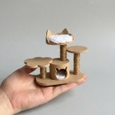 ミニチュア キャットタワー 3Dプリント 組み立て式 DIY 猫 ドールハウス 家具 1/12スケール OB11 人形用 インテリア 小物 撮影道具 ジオラマ 装飾 かわいい