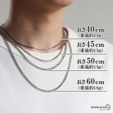 シルバー925 喜平ネックレス チェーンネックレス 幅4mm 長さ4サイズ シルバーネックレス アンティーク 細身 シンプル 重厚感 普段使い 中折れ メンズ 男性 金属アレルギー対応