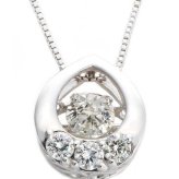 ダイヤモンド ネックレス K18 ホワイトゴールド 0.2ct ダンシングストーン 雫 しずく ペンダント 揺れるダイヤ レディース アクセサリー 宝石 記念日 誕生日 ギフト