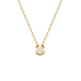 【無料ラッピング】  ヨンドシー 4℃ EAU DOUCE4℃【6月誕生石】K10 イエローゴールド ネックレス ムーンストーン ダイヤモンド レディース ブランド 正規品 新品 ギフト プレゼント 人気 おすすめ 誕生日 記念日 クリスマス 送料無料