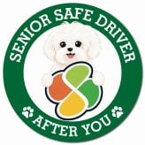 カーサイン 高齢者マーク SENIOR SAFE DRIVER マルチーズ マグネット 強力 直径13cm 肉球 日本製 車 ステッカー