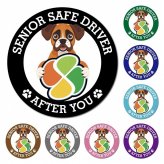 カーサイン 高齢者マーク SENIOR SAFE DRIVER ボクサー マグネット 強力 直径13cm 肉球 日本製 車 ステッカー