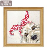 ベヴ・デイビス  ドッティ ドゥードル アートフレーム BD-09002 送料無料 犬 ドッグ アニマル 絵画 額装 壁掛け アートパネル ゲル加工 イギリス 女性作家