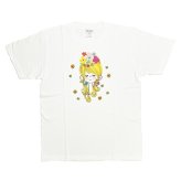 水森亜土 カラーTシャツ(M) フラワー ホワイト アパレル 送料込み