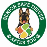 カーサイン 高齢者マーク SENIOR SAFE DRIVER シェパード ステッカー シール 直径13cm 肉球 日本製 車