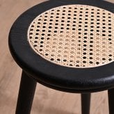 ダイニング家具 スツール ラタンチェア 木製 スペース チーク 無垢材 ラタン カゴメ編み 軽い おしゃれ バリ家具 リビング 玄関 ダイニングチェア 椅子 チェア 北欧 ジャパンディ ベンチ ナチュラル シンプル アジアン家具