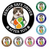 カーサイン 高齢者マーク SENIOR SAFE DRIVER キンカロー マグネット 強力 直径13cm 肉球 日本製 車 ステッカー
