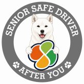 カーサイン 高齢者マーク SENIOR SAFE DRIVER 北海道犬 ステッカー シール 直径13cm 肉球 日本製 車