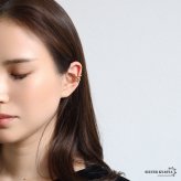 ステンレス ぷっくり ニュアンスイヤーカフ メタルイヤーカフ 不規則 かわいい シンプル ライン ゴールド 18KGP 片耳1点 プチプラ 耳の穴不要 痛くない レディース 女性 金属アレルギー対応フェイクピアス ノンホール イヤリング