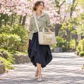 tsumori chisato CARRY ツモリチサトキャリー トート ショルダー 手持ち 斜め掛け ホログラムロゴ トートバッグ レディース 普段使い 使いやすい