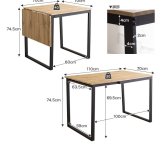ダイニング家具 伸縮式ダイニングテーブル 幅70 110cm おしゃれ 折りたたみ rilmy 韓国 インテリア 机 デスク バタフライテーブル PCデスク テレワーク 新生活 省スペース